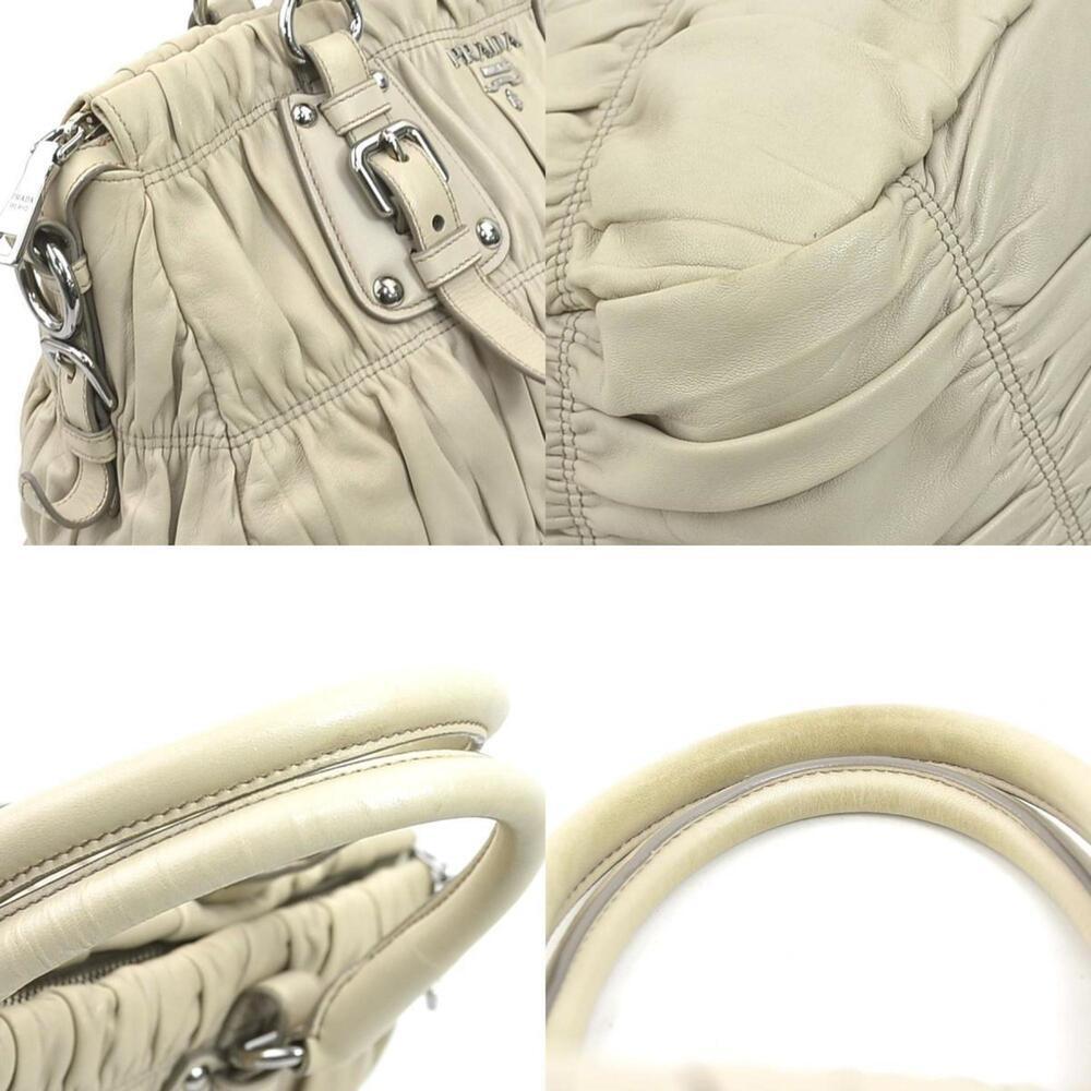 PRADA Cream Leather Shoulder Bag - Picture 3 of 5